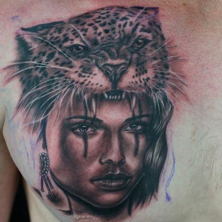 Tattoos - Aztec Jaguar Queen  - 77296