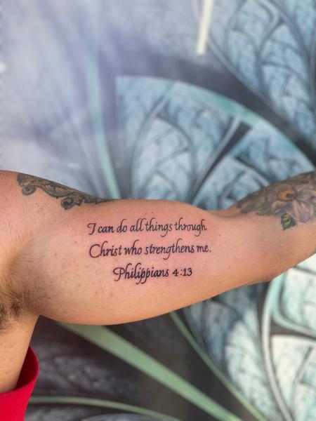 Philippians 4:13 Tattoo Design Thumbnail