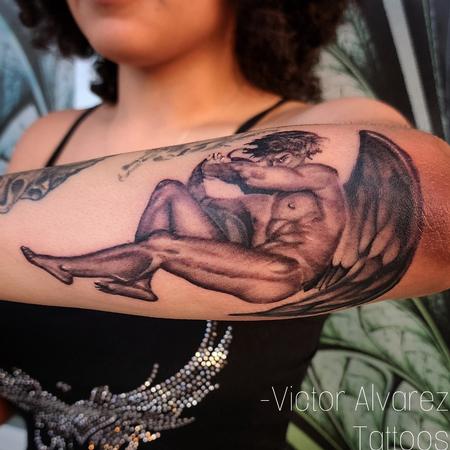 -The Fallen Angel- Tattoo Design Thumbnail