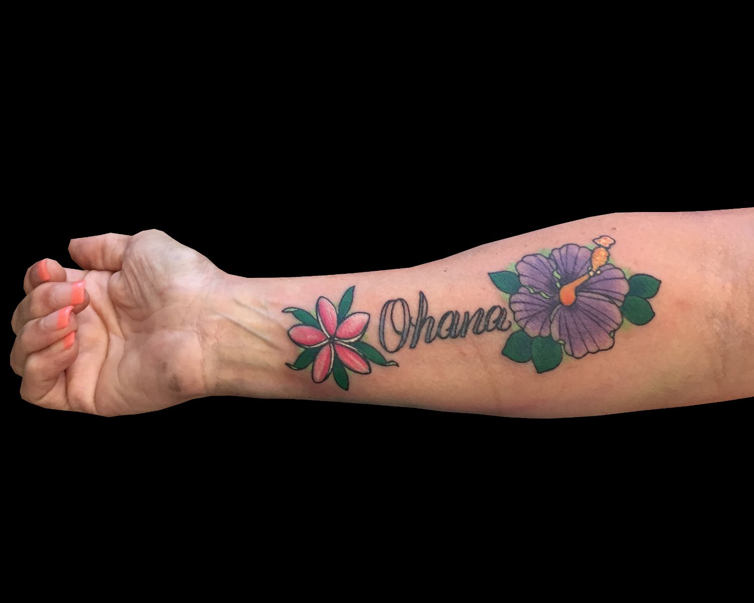 Flower Wrist Ohana Tattoo - wide 9