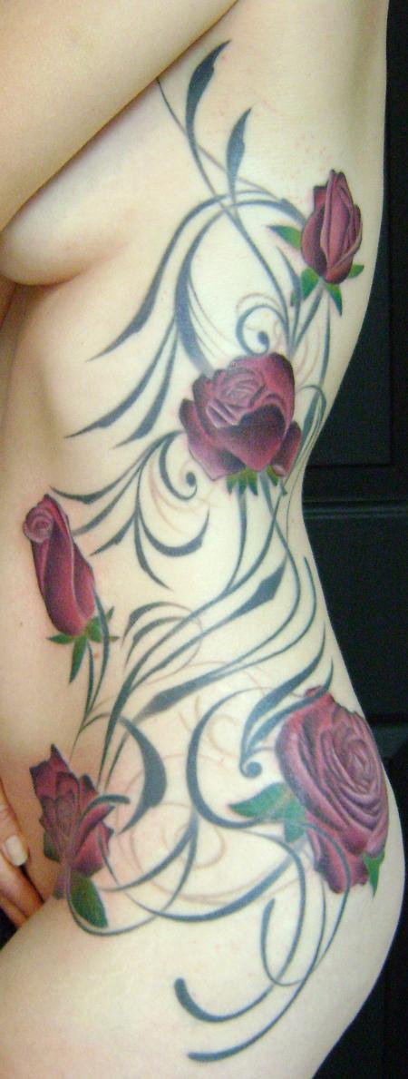 Tattoos - roses and filligrees - 60013