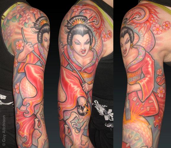 Tattoos - Becky, tattoo geisha closeup - 72598