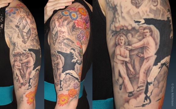 Tattoos - Allison, Banksy tribute - 72537