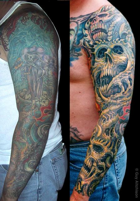 Tattoos - Robert, 3 laser sessions and three passes of tattooing - 71547