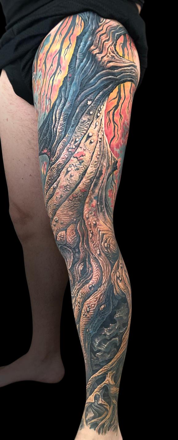 Tattoos - Tree Leg Sleeve - 140269