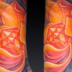 Tattoos - Juan, jeweled lotus - 72520