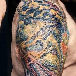 Tattoos - Anthony, third degree burn scar coverup  - 71531