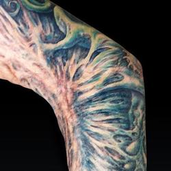 Tattoos - Grime, third degree burn scar coverup, healed - 71536