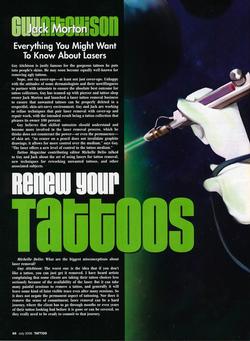 Tattoos - Laser Article, Tattoo Mag, 2006, Page 1 - 72235