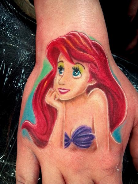 Haley Adams - the little mermaid ariel tattoo