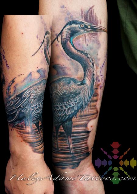 Tattoos - great blue heron  - 132521
