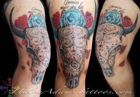 Tattoos - skull knee - 132522