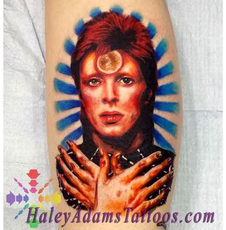 Haley Adams - David Bowie tattoo