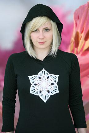 C109 Black Crystal Fitted Hoody Michele Wortman