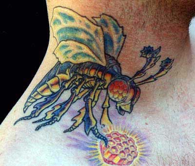 Tattoos - Hornet and Honeycomb - 14354