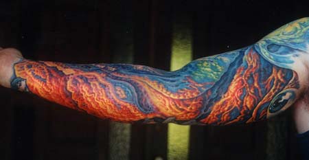 Tattoos - Atom sleeve, inner arm view - 15208