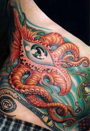 Tattoos - Tentacle Eye on  Stomach - 28328