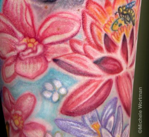 Tattoos - kristen Buddha half sleeve detail - 71334