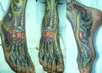 Tattoos - Bio Organic Foot Tattoo - 47214