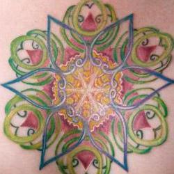 Tattoos - Kristen chest mandala - 71365