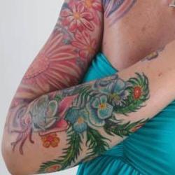 Tattoos - Lisa feathers and flowers bodyset - 71353