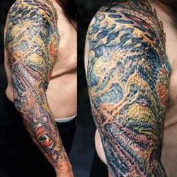 Tattoos - Bio Mech Scar Coverup - 13891
