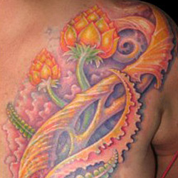 Tattoos - Bio-Organic Lotus Cover-up - 31054
