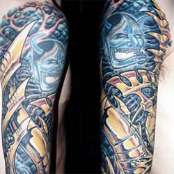 Tattoos - Bio Mech Around Demon Sleeve - 13865