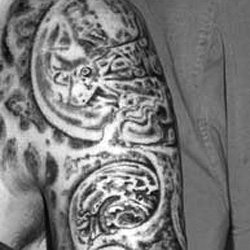 Tattoos - Black and Grey Bio Sleeve - 13916