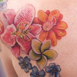 Tattoos - Pirkko flower backset - 71372