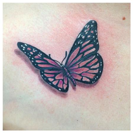 Tattoos - pink monarch - 80105