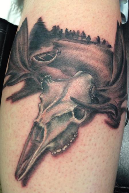 Tattoos - Moose Skull - 76110