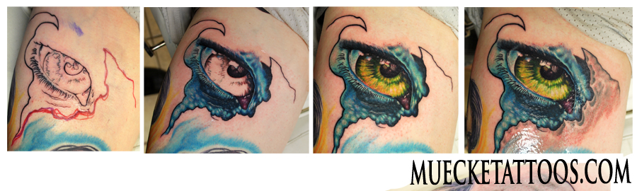 freehand, tattoo, muecke, muecketattoo, eye, eyeball, bio, bio mechanical, step by step, ink, pen, skin, avatar, 