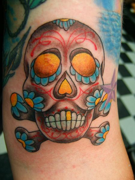 Tattoos - Sugar Skull Tattoo - 61088