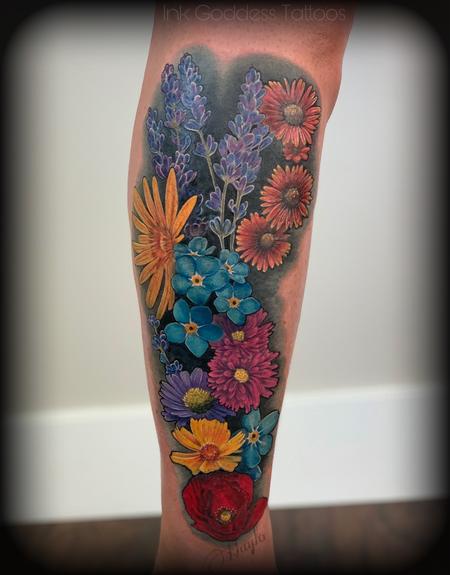 Tattoos - Utah Wild Flower leg tattoo by Haylo - 141586