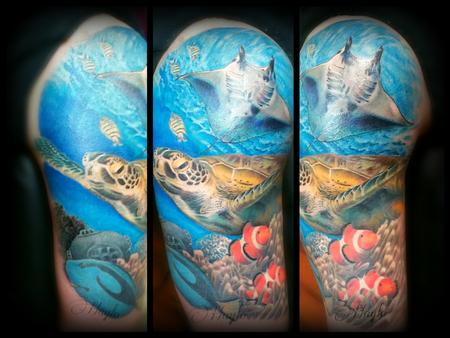 Tattoos - Underwater ocean tattoo - 141101