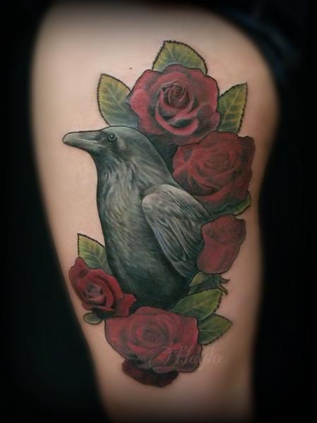 Tattoos - Raven and Roses tattoo by Haylo  - 141149