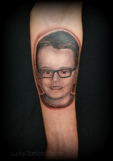 Tattoos - Child portrait tattoo by Haylo  - 141122