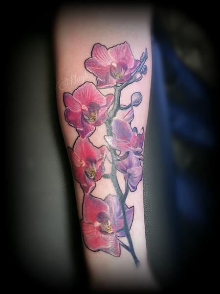 Tattoos - Orchid Forearm piece - 126548