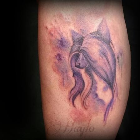 Tattoos - Watercolor style Dog - Chinese Crested - 104396