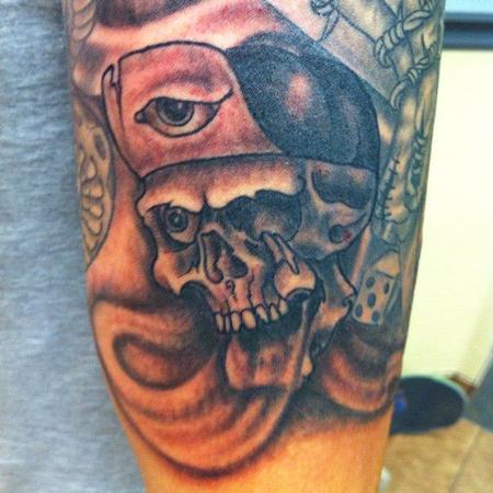 Tattoos - Gangstered out Skull tattoo - 63138