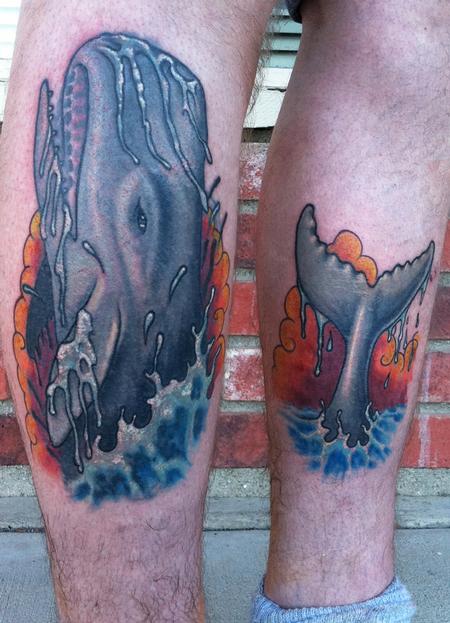 Tattoos - Bills Whale Cover Up Tattoo - 59439