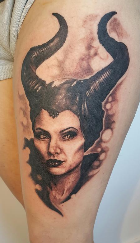 Tattoos - Maleficent Portrait Tattoo  - 120646
