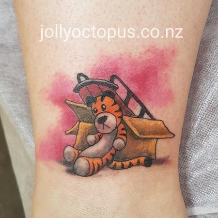 Tattoos - Calvin and Hobbes Color Tattoo - 126503