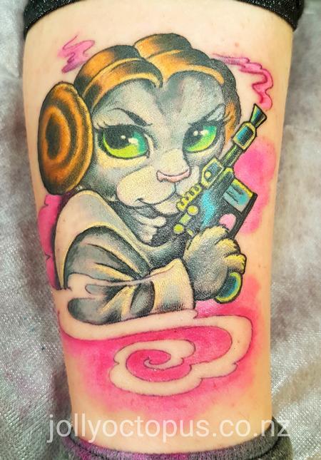 Tattoos - Purrrrrrincess Leia Color Tattoo - 126532