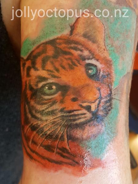 Tattoos - Adorable Baby Tiger Tattoo - 128720