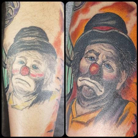 Tattoos - Clown Portrait Cover-up/Rework - 131083