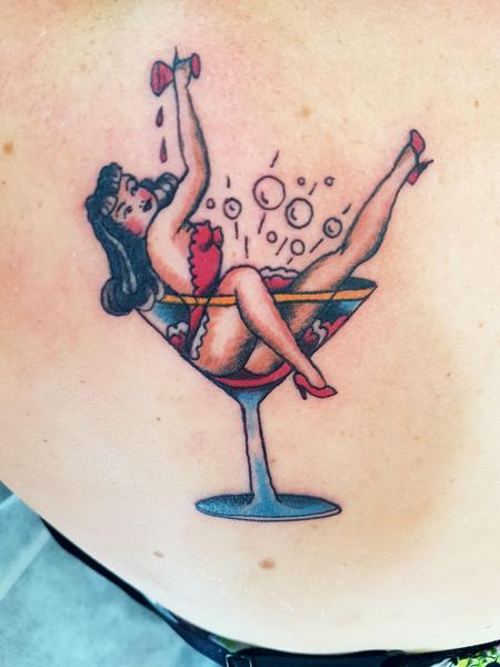 Tattoos - American Traditional Pinup Tattoo - 131688