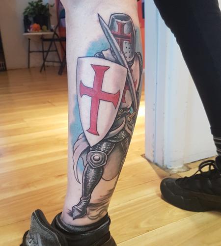 Tattoos - Templar Knight Color Tattoo - 133822
