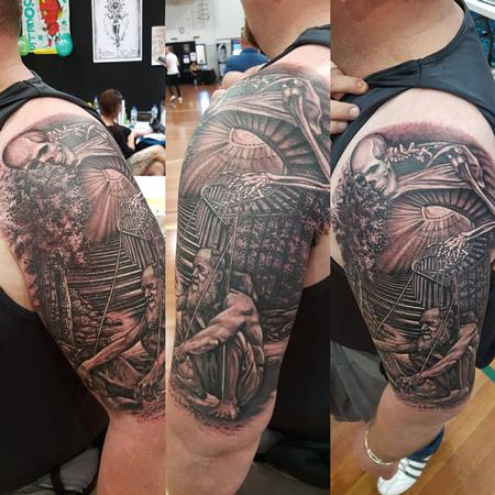 Tattoos - Heavenly Staircase Half-Sleeve Tattoo - 131748